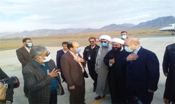 ورود رئیس مجلس شورای اسلامی به کاشمر+عکس