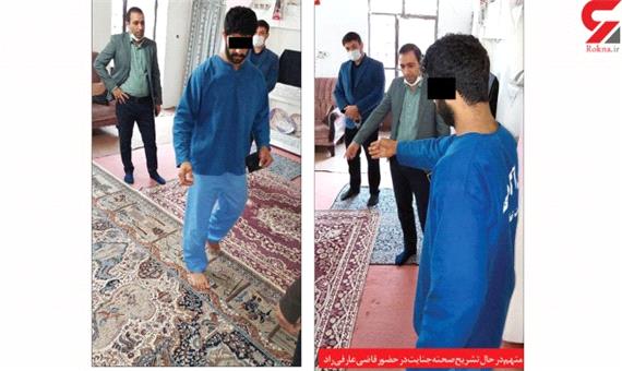 درگیری خونین قصابان در مشهد / جوان قصاب صحنه قتل دایی خود را بازسازی کرد + عکس