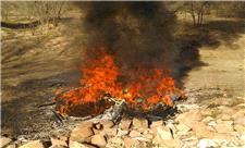 سوزاندن لاستیک خودرو سلامت روستاییان بجنورد را تهدید می‌کند