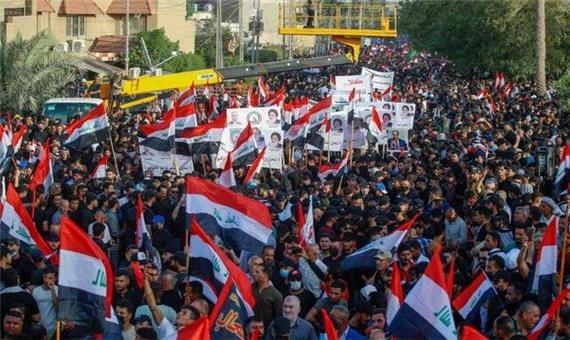 تظاهرات همزمان چارچوب شیعیان عراق و حامیان جریان صدر برای دومین بار