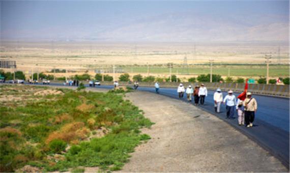 حرکت 54 کاروان زائران پیاده امام رضا(ع) از سرخس به سمت مشهد آغاز شد