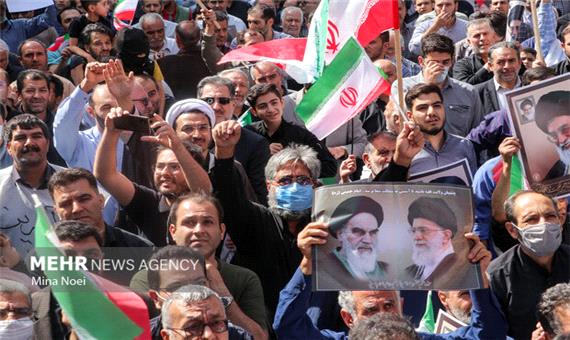راهپیمایی نمازگزاران مشهدی در محکومیت اغتشاشات اخیر