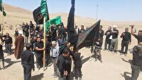 برگزاری مراسم علم خبری در قلعه سنگی فریمان