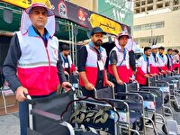 خدمت‌رسانی جوانان هلال‌احمر خراسان جنوبی به بیش از ۱۱ هزار زائر رضوی