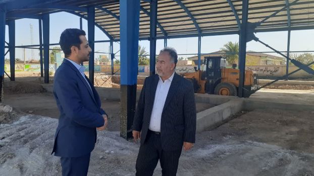 بازدید مدیرکل آموزش و پرورش خراسان جنوبی از استخر در دست احداث آموزش و پرورش عشق‌آباد