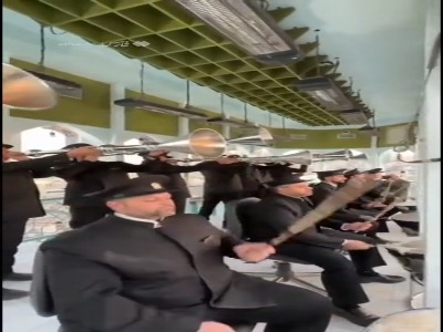 نقاره‌نوازی در حرم امام رضا(ع) پس از ۶۳ روز عزاداری