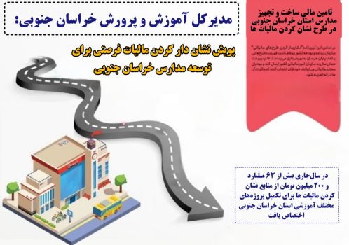 پویش نشان دار کردن مالیات فرصتی برای توسعه مدارس خراسان جنوبی