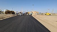آسفالت محوطه و معابر بازارچه صنایع‌دستی خضری دشت بیاض