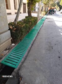 عملیات اجرایی پوشش جوی با گریل فلزی در خیابان قیام بجنورد