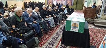 تشییع پیکر جانباز ۷۰ درصددوران دفاع مقدس در مشهد