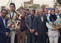 استقبال از ملی پوشان والیبال و فوتسال در فریمانی