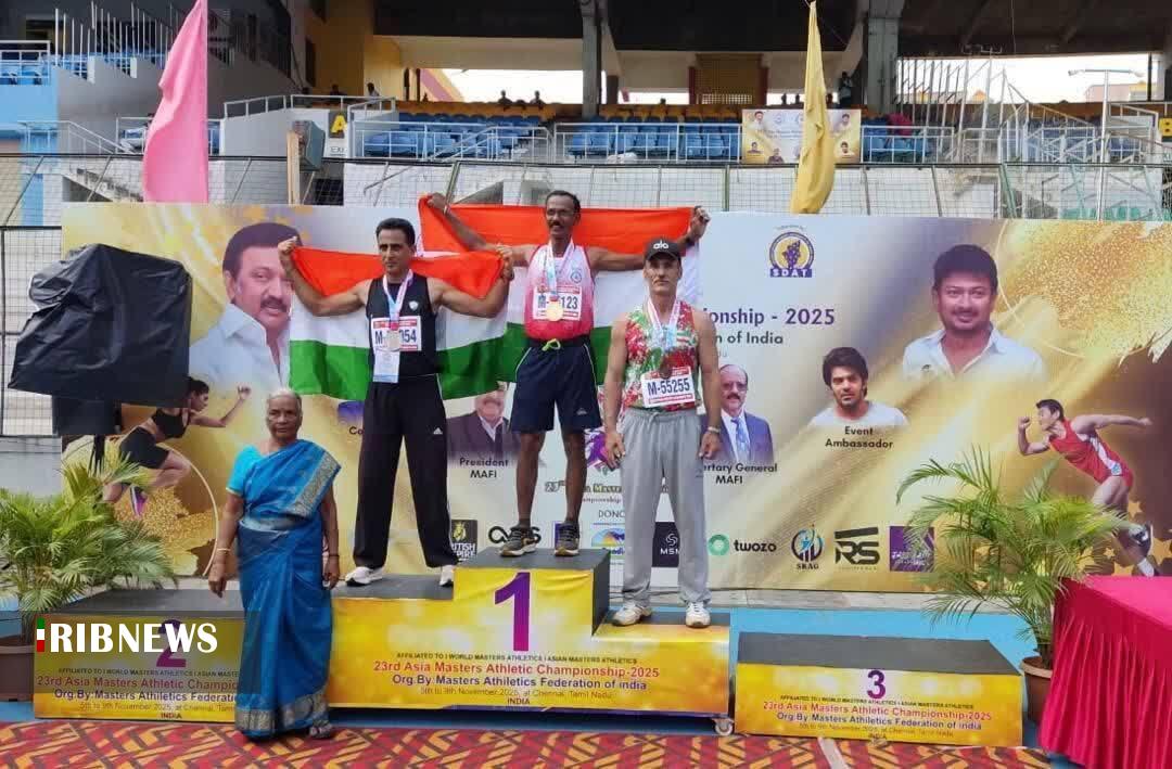 نشان برنز پیشکسوت خراسان شمالی در مسابقات دو و میدانی قهرمانی آسیا