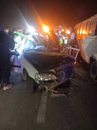 جان باختن ۲ نفر و مصدومیت ۱۶ نفر در تصادف محور سرخس - مشهد