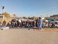 اقامه  نماز باران در روستای برقبان بخش نوده انقلاب خوشاب