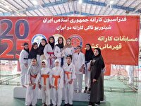 کسب ۱۳ مدال دختران کاراته‌کای تایباد در مسابقات قهرمانی کشور