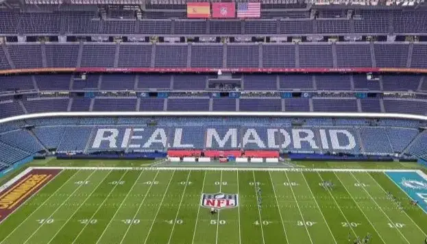 ظاهر جدید برنابئو برای میزبانی فوتبال آمریکایی