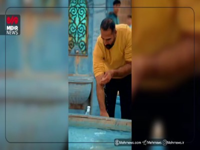 فیلم/ اقامه نماز باران با حضور زائران و مجاوران در حرم مطهر رضوی