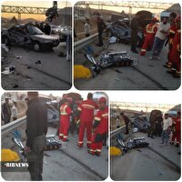 برخورد پژو ۴۰۵ با موتورسیکلت در جاده بجنورد – شیروان یک فوتی برجای گذاشت