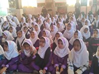 برگزاری عزاداری ایام فاطمیه توسط دانش‌آموزان کدکن تربت حیدریه