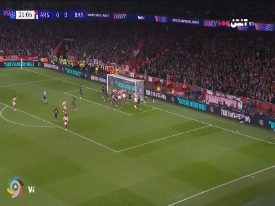 ازهم از روی کرنر؛ گل اول آرسنال توسط تیمبر در دقیقه ۲۲