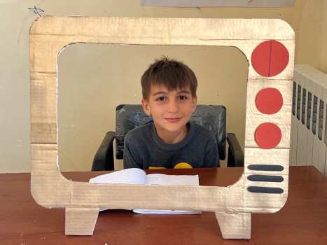 اجرای طرح روخوانی تلویزیونی در مدرسه ابتدایی لقلان شهرستان هوراند