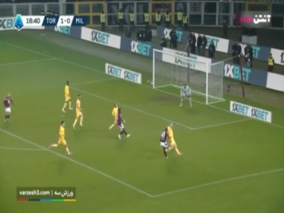 گل دوم تورینو به میلان (زاپاتا)