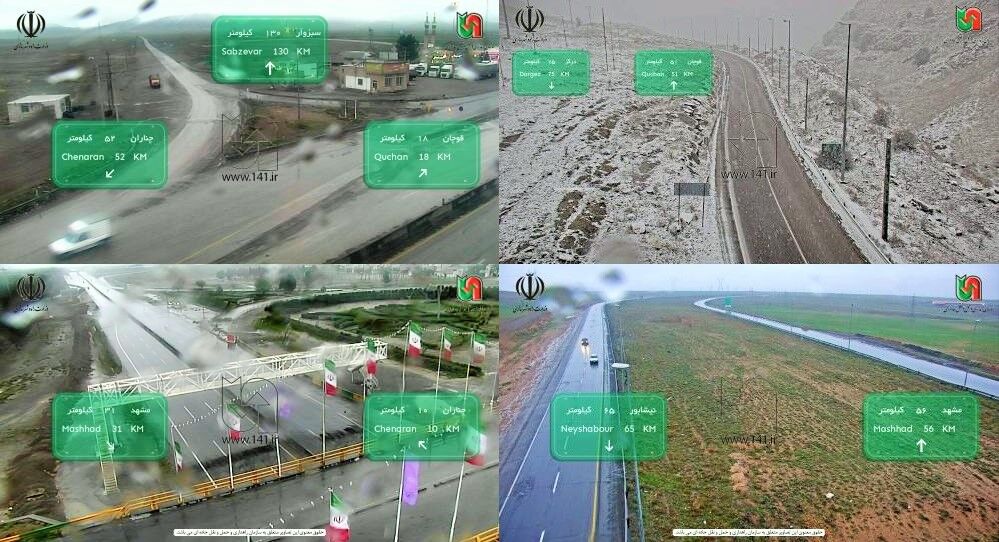 برف و باران جاده‌های خراسان رضوی را فرا گرفت
