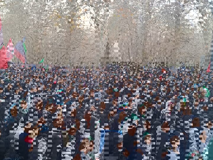 اجتماع ۲ هزار نفری بانوان مشهدی در بوستان ملت برگزار شد