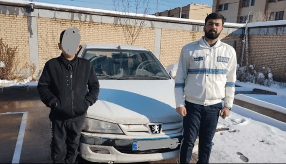 توقیف خودرو سواری با راننده ۱۳ ساله در گلبهار