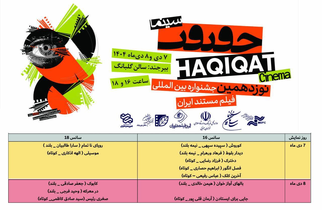 نمایش آثار منتخب جشنواره سینما حقیقت در بیرجند