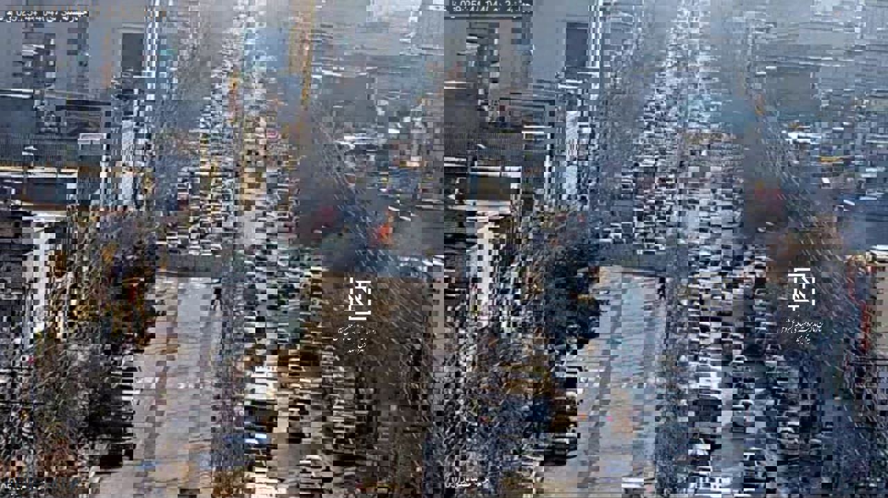 نشست سطحی در بلوار حر مشهد به علت بارندگی؛ معبر امروز بازگشایی می‌شود