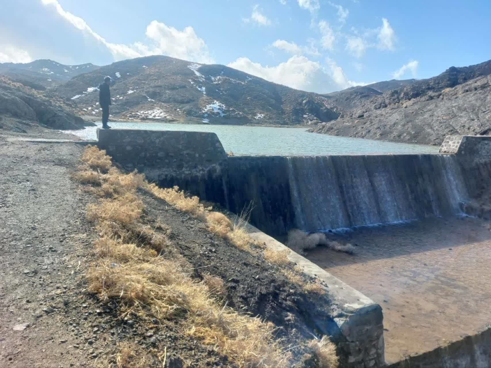 آبگیری کامل بندسنگ ملاتی روستای ساق زاوه در پی بارش های اخیر
