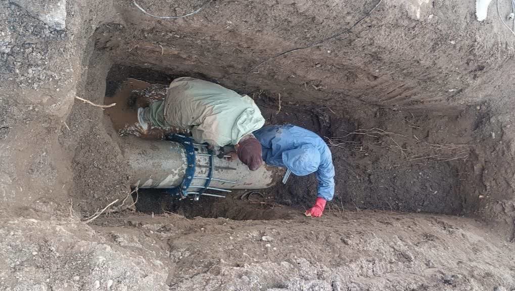 رفع شکستگی لوله آبرسانی به شهر فریمان