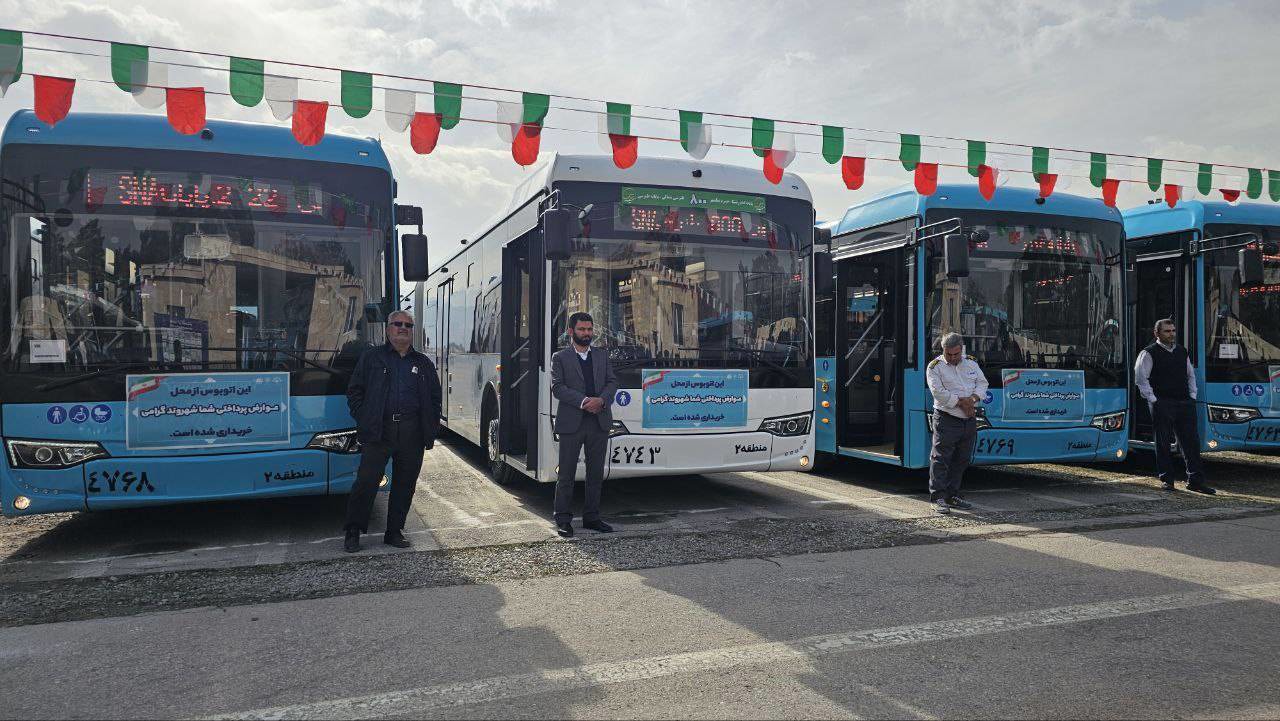ورود ۲۵ دستگاه اتوبوس نو به ناوگان حمل‌ و نقل مشهد