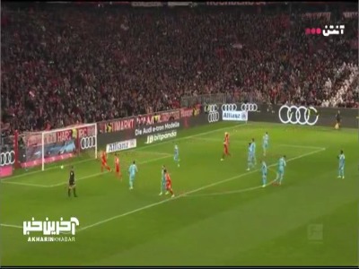 از نقطه پنالتی؛گل دوم بایرن‌مونیخ توسط هری کین در دقیقه ۴۵