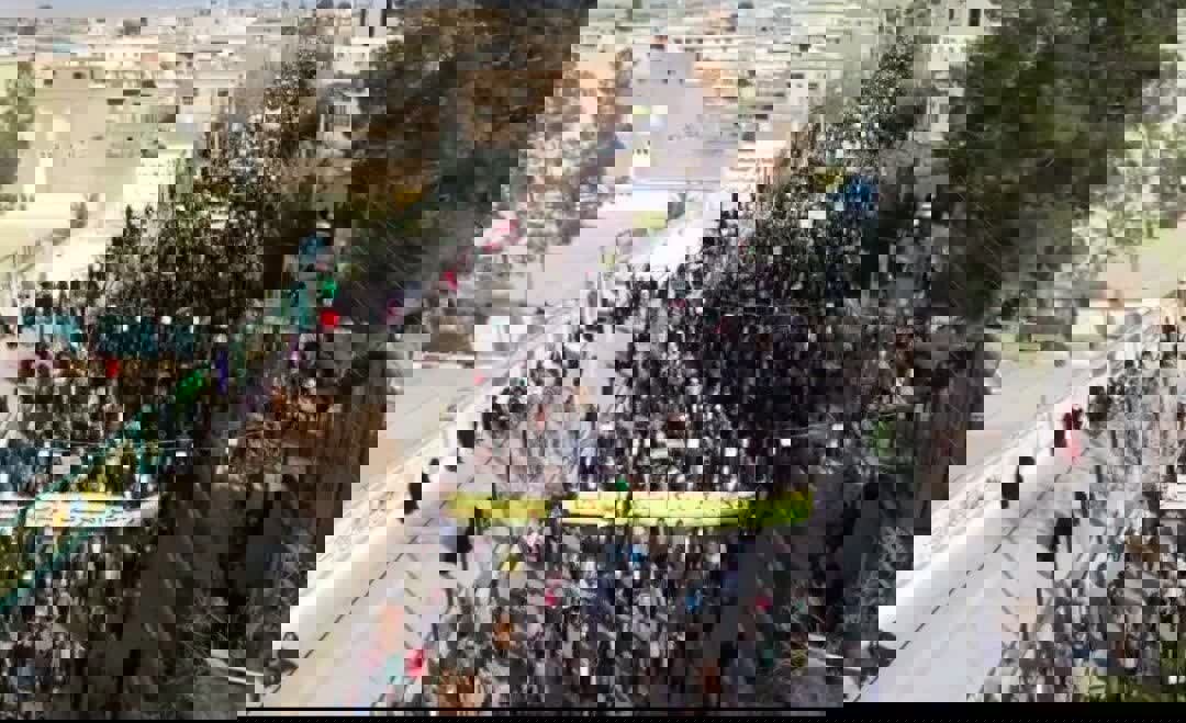 تصاویر هوایی از راهپیمایی ۲۲ بهمن بردسکن