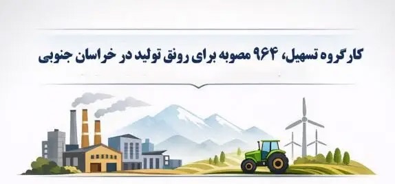 📑تحقق بیش از ۸۰ درصد مصوبات کارگروه تسهیل و رفع موانع تولید خراسان جنوبی