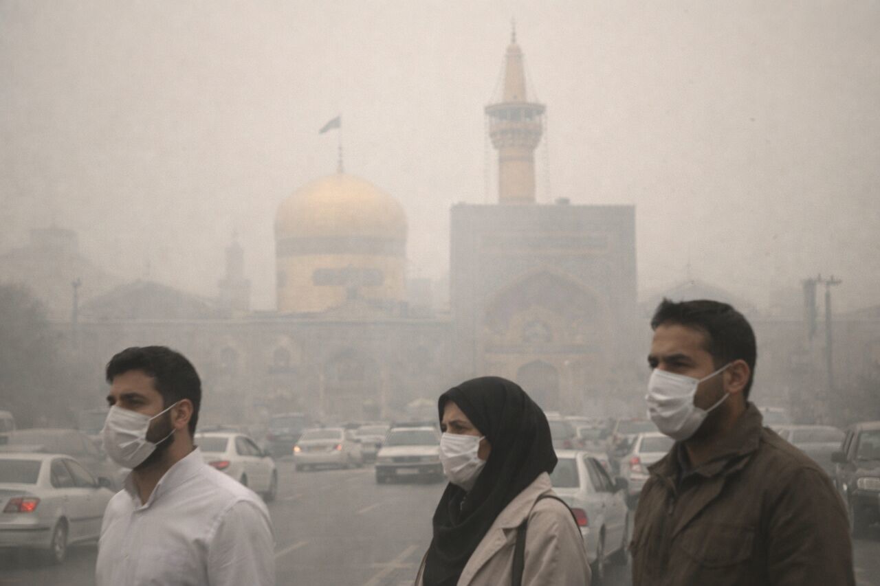 کیفیت هوای کلانشهر مشهد «ناسالم» برای تمام افراد