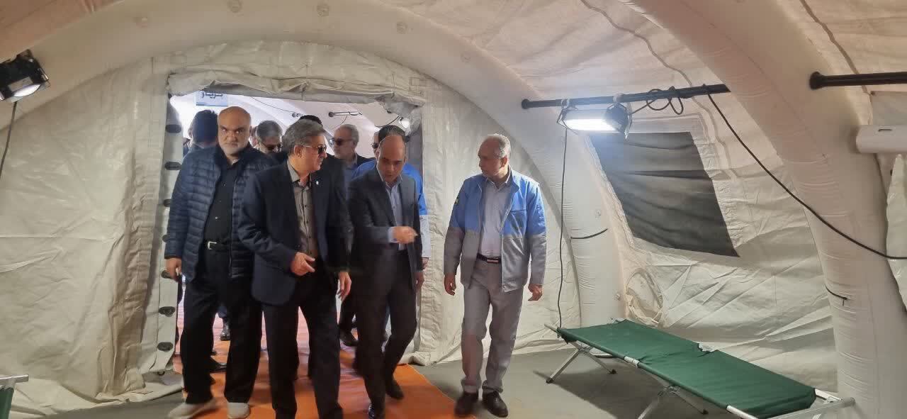 برگزاری مانور برپایی  بیمارستان صحرایی ۵۰ تختخوابی دانشگاه علوم پزشکی بیرجند