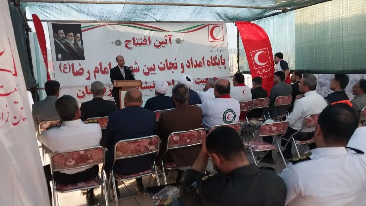افتتاح پایگاه امداد امام رضا(ع) و رونمایی از آمبولانس در زبرخان
