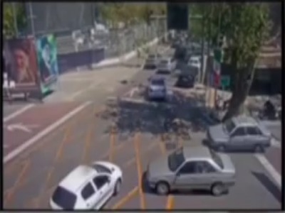 لحظه تصادف عمدی در مشهد