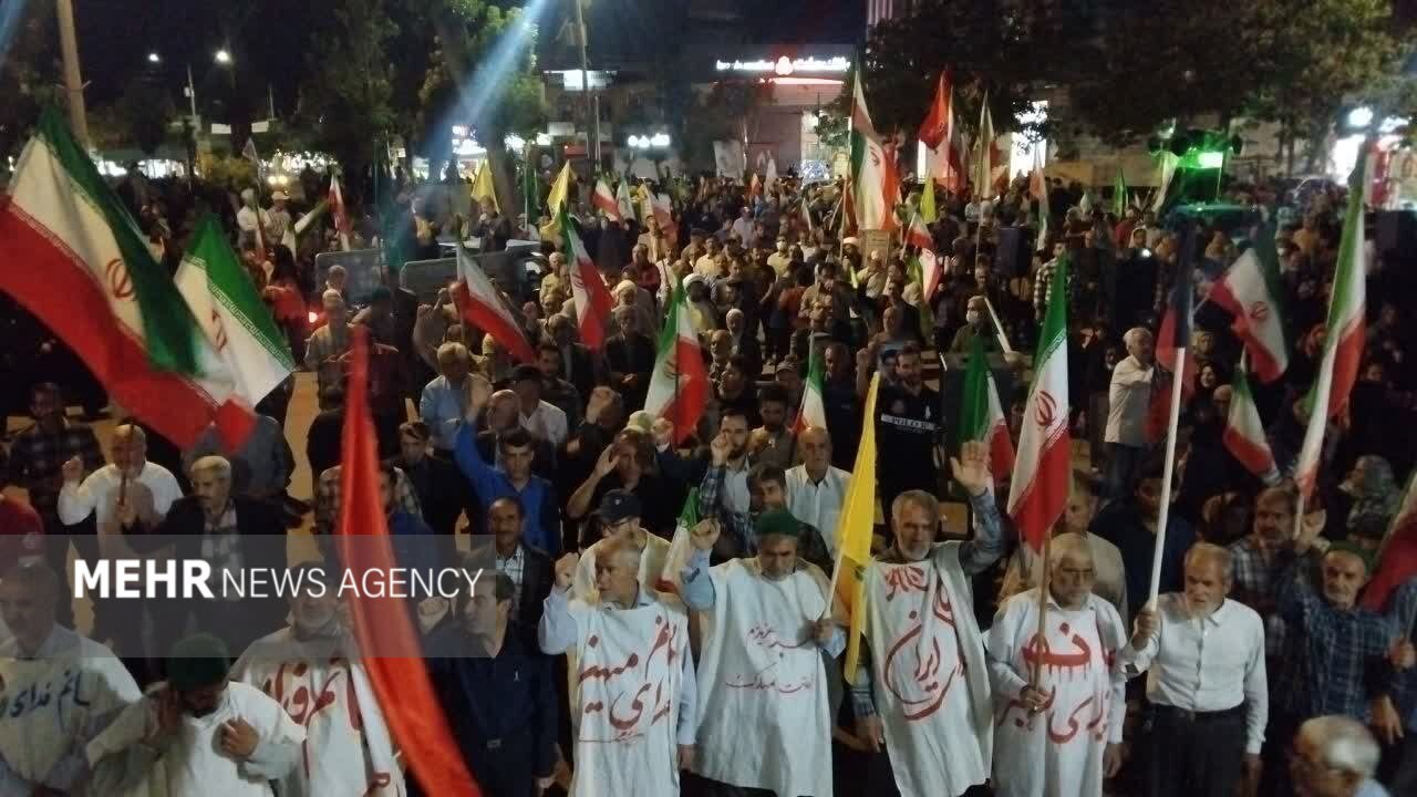 تجمع شبانه مردم انقلابی شیروان