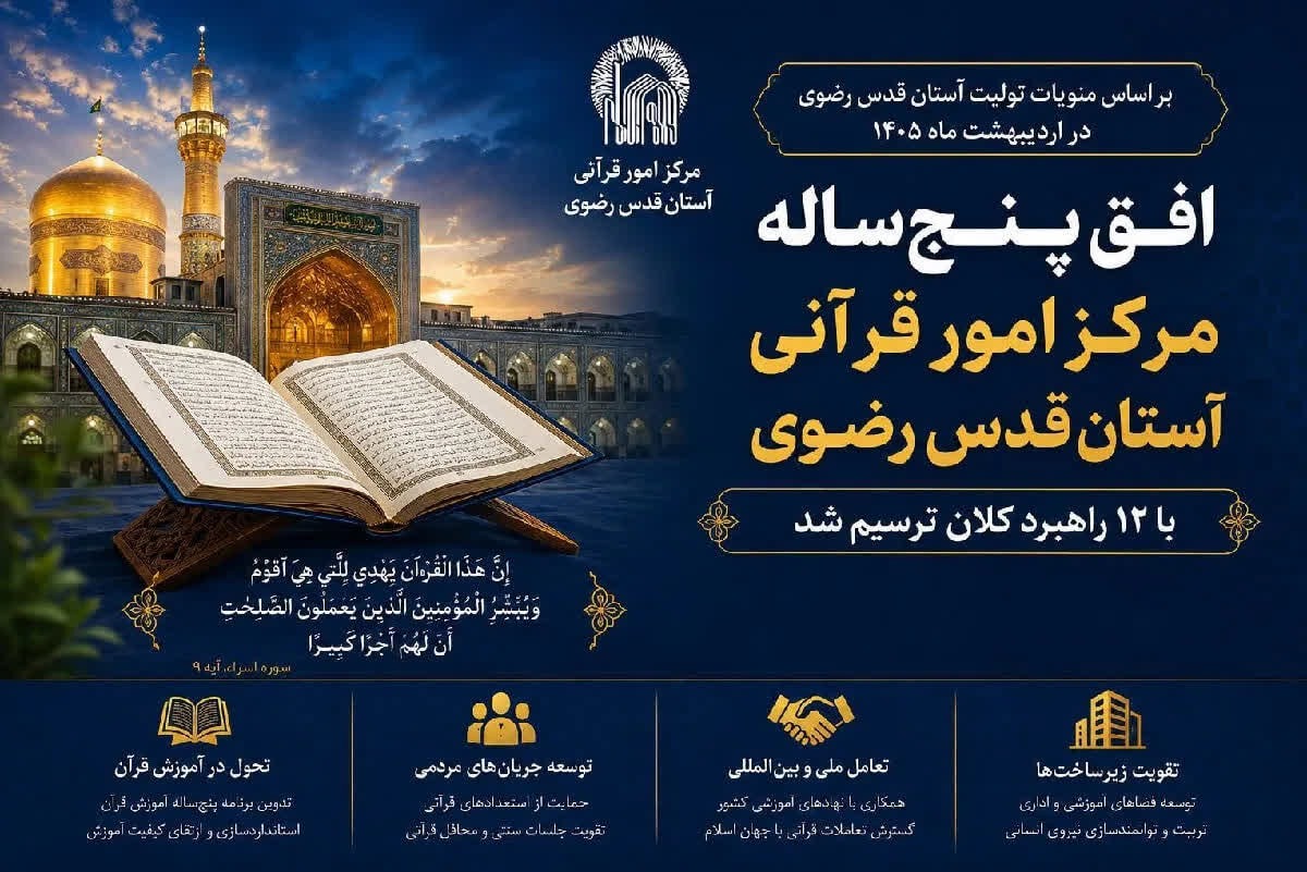 افق ۵ ساله مرکز امور قرآنی آستان قدس رضوی با ۱۲ راهبرد ترسیم شد