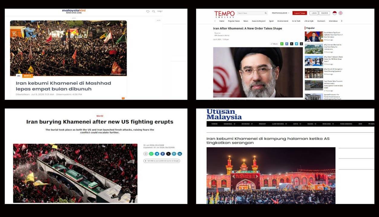 بازتاب گسترده ششمین روز وداع با رهبر شهید در رسانه‌های جنوب شرق آسیا