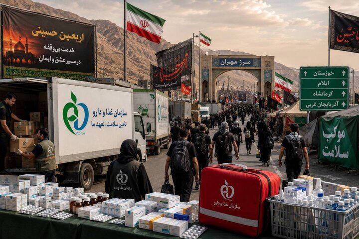 حضور مستمر کادر درمان و تامین پایدار دارو و تجهیزات پزشکی در مرز مهران و شلمچه