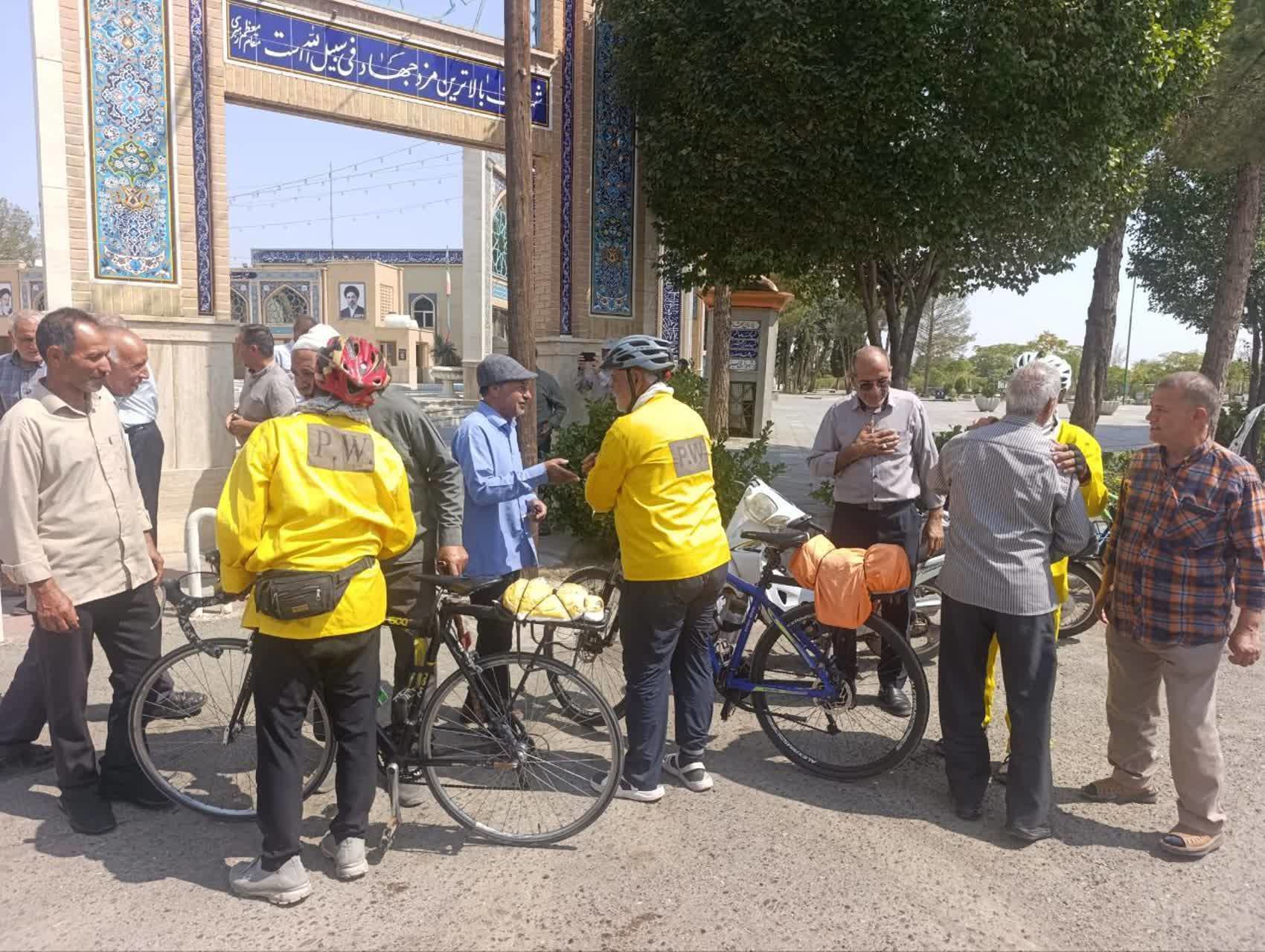 کاروان دوچرخه سواری ایثارگران خراسان رضوی به سبزوار رسید