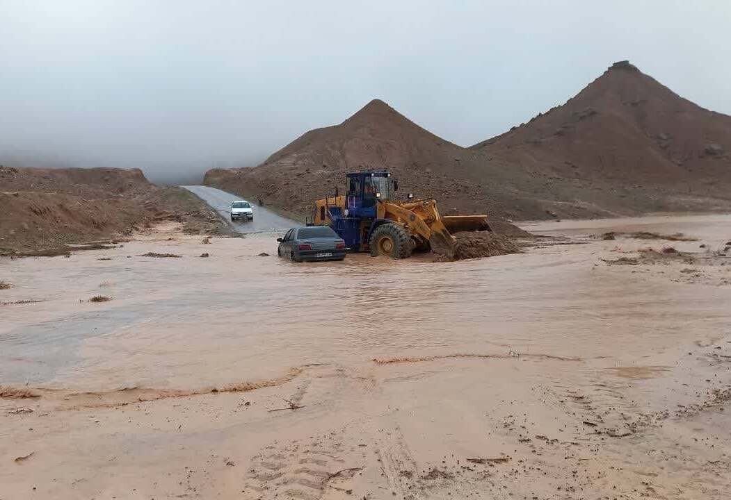 وقوع سیل در روستای ینگه قلعه شیروان
