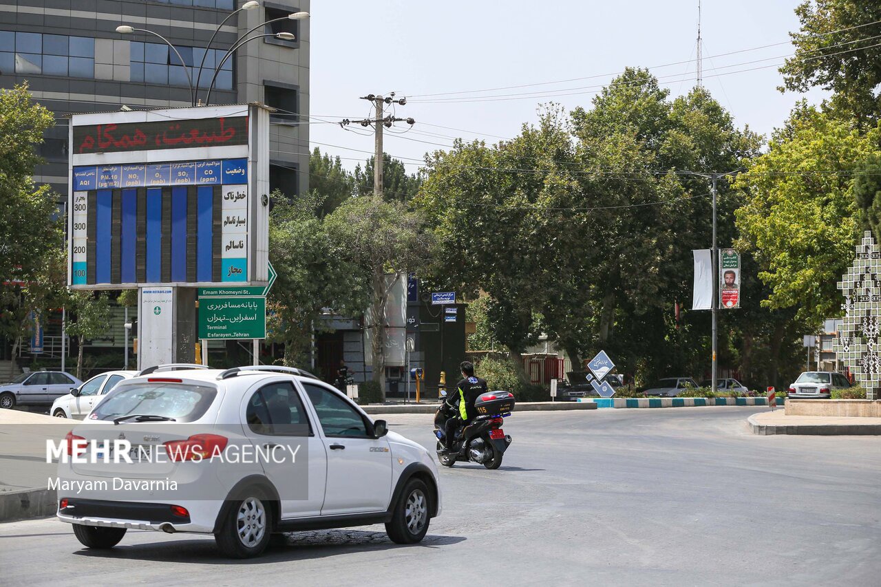 دریکوند: شاخص کیفیت هوای بجنورد در وضعیت نارنجی قرار گرفت