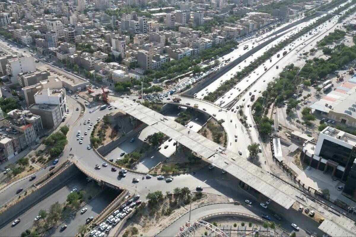 بهره‌برداری از کلان‌ طرح پل غربی سطح سوم تقاطع غیر همسطح خیام مشهد
