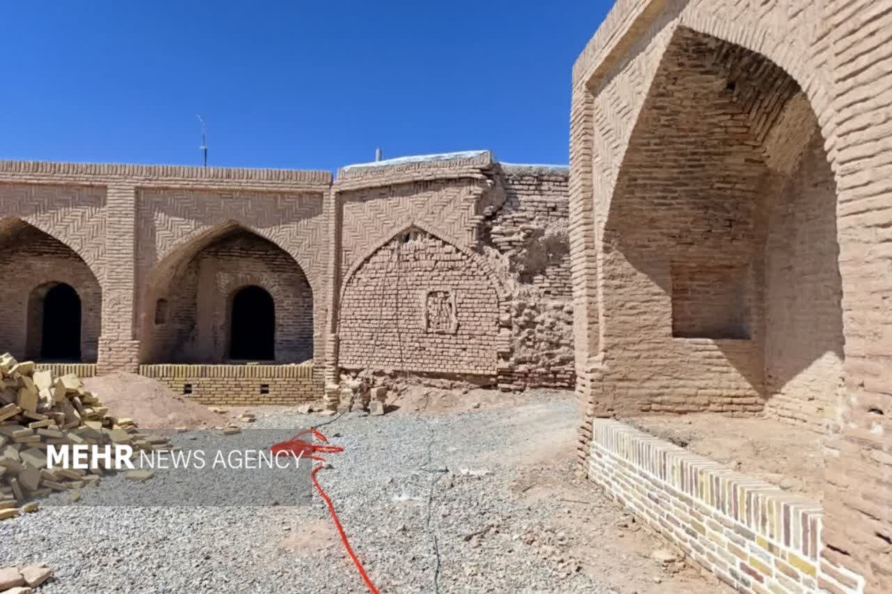 احیا و مرمت کاروانسرای تاریخی مرندیز شهرستان بجستان